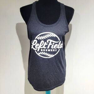 Left Field Brewery Toronto Women's Logo Sleeveless Tank Top Small Gray Casual